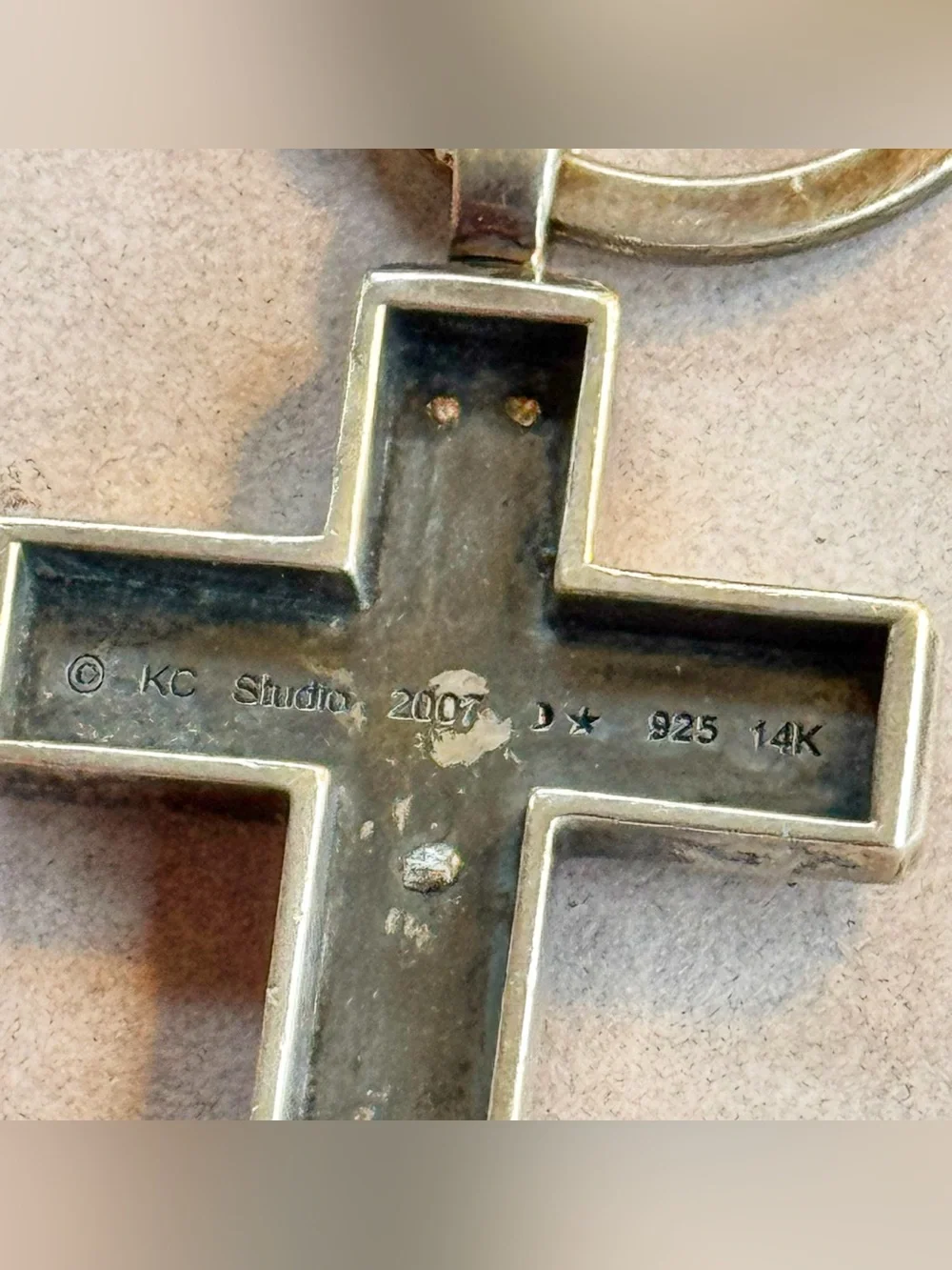 Tiffany & Co. Paloma Picasso Cross Keyring (Pendant in Silver and 14K Gold